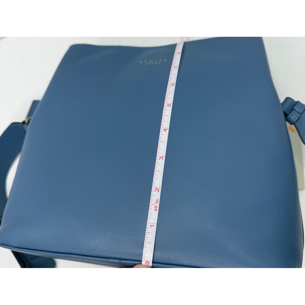 Radley London Dukes Place Open Blue Leather Medium Satchel Crossbody Bag - Picture 12 of 16
